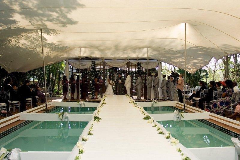 Remarkable Stretch Tent Set Up for a Wedding by Avalon Event Rentals